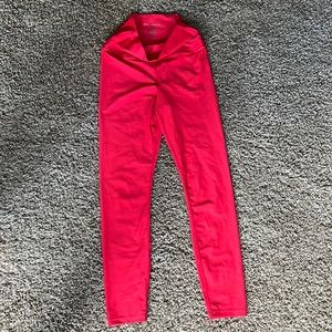 Red leggings size small Carbon 38